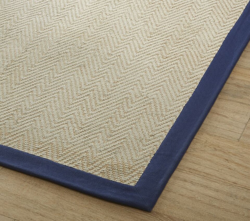 Chenille Jute Thick Solid Border Rug Pottery Barn Kids Australia